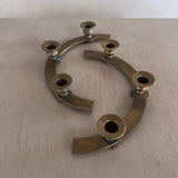 Pair of Curved Brass Candle Holders