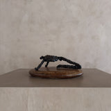 Gloria Heilman-C Bronze Figural Sculpture on Wood Base