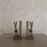 Pair of Brass Ibex Bookends