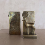 Pair of Brass Ibex Bookends