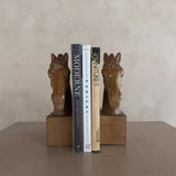 Pair of Plaster Horse Head Bookends