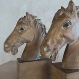 Pair of Plaster Horse Head Bookends
