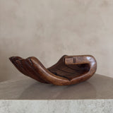Squared Wood Open Palm Sculpture