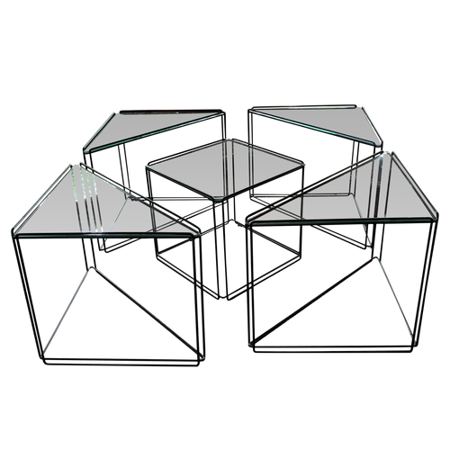‘Isocele’ Glass Tables by Max Sauze