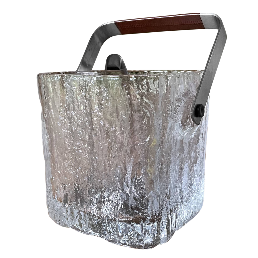 Glass Ice Bucket with Tongs