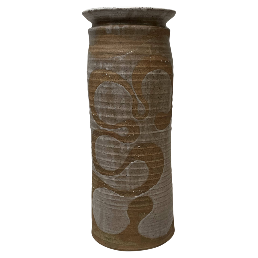 Tall Stoneware Studio Pottery Vase