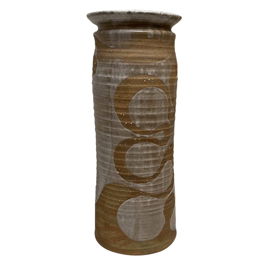Tall Stoneware Studio Pottery Vase