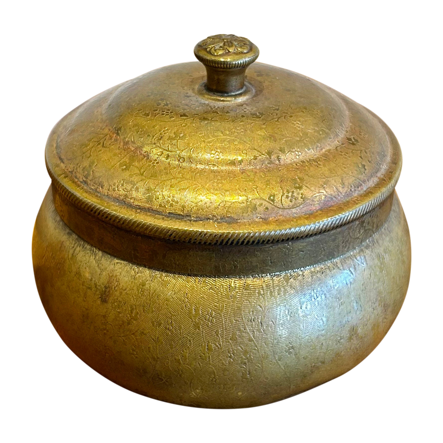 Etched Brass Lidded Box