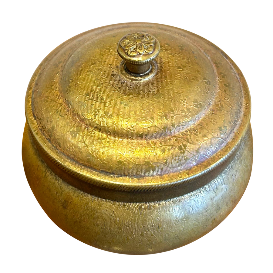 Etched Brass Lidded Box