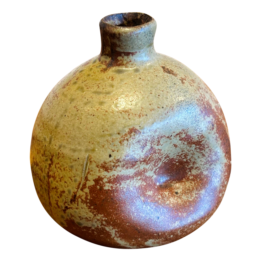 Pinched Ceramic Bud Vase