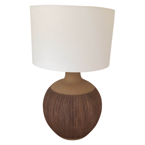 Earth Tone Pottery Table Lamp