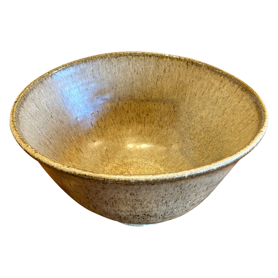 Tan Glazed Studio Pottery Bowl