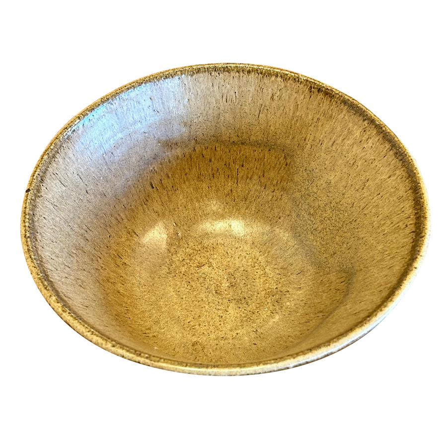 Tan Glazed Studio Pottery Bowl