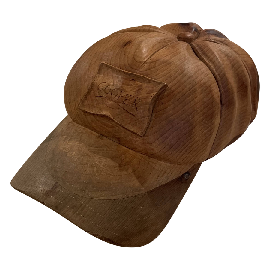 Hand Carved Wood Hat