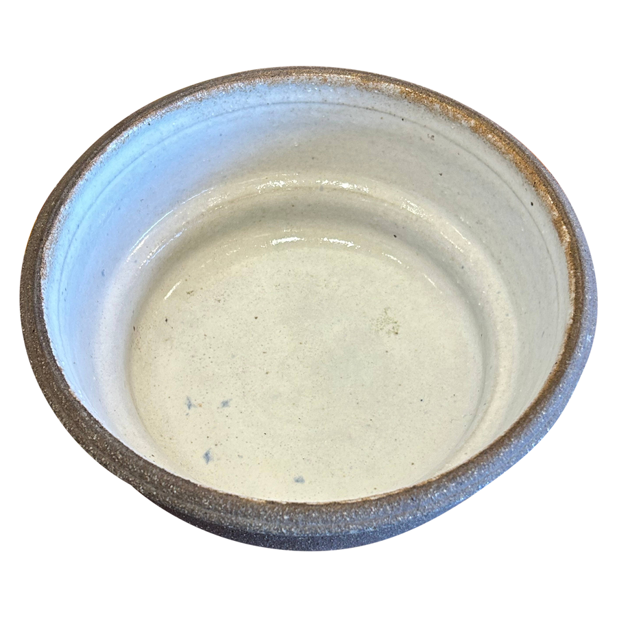 Textured Bowl with White Glazed Interior