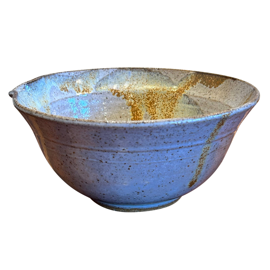 Light Blue Glazed Bowl with Lip