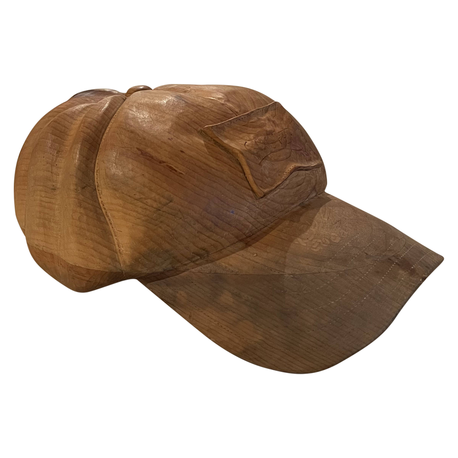 Hand Carved Wood Hat