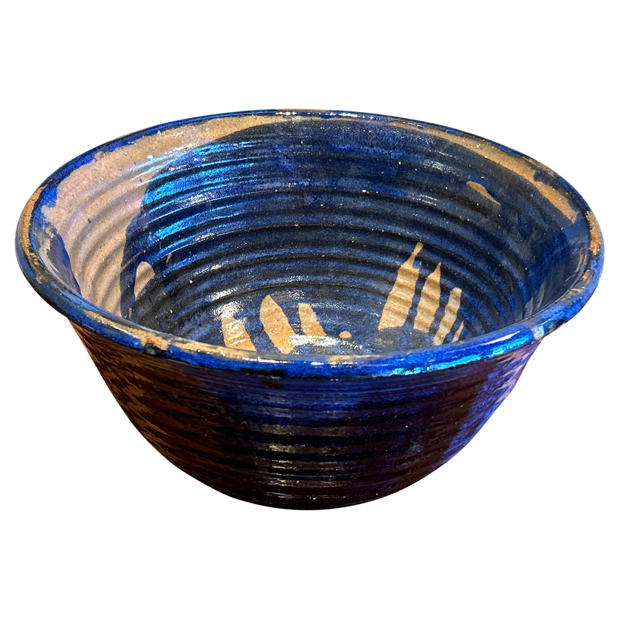 Blue Splatter Glazed Bowl