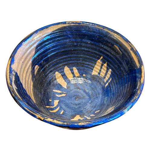 Blue Splatter Glazed Bowl