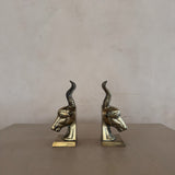 Pair of Brass Ibex Head Bookends