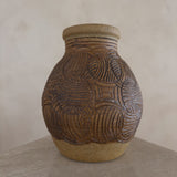 Etched Studio Ceramic Vessel