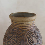 Etched Studio Ceramic Vessel