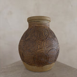 Etched Studio Ceramic Vessel