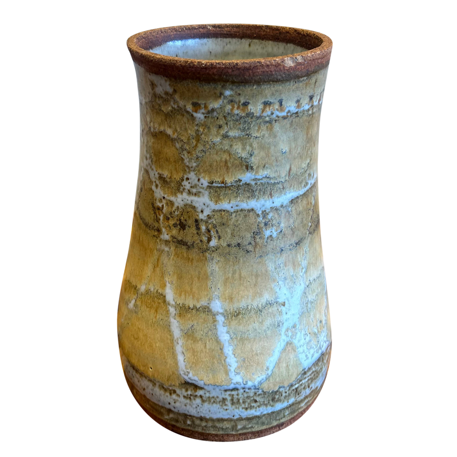 Textured Rim Ceramic Vessel