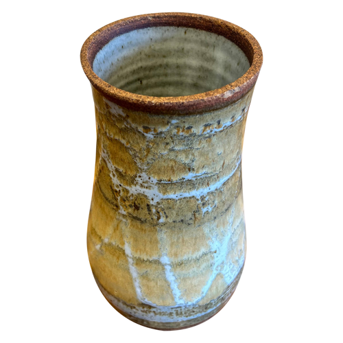 Textured Rim Ceramic Vessel