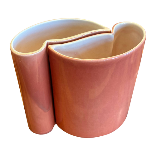 Pair of Coral Nesting Vases