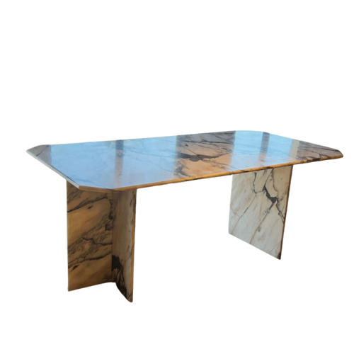 Italian Marble Clipped Edge Dining Table