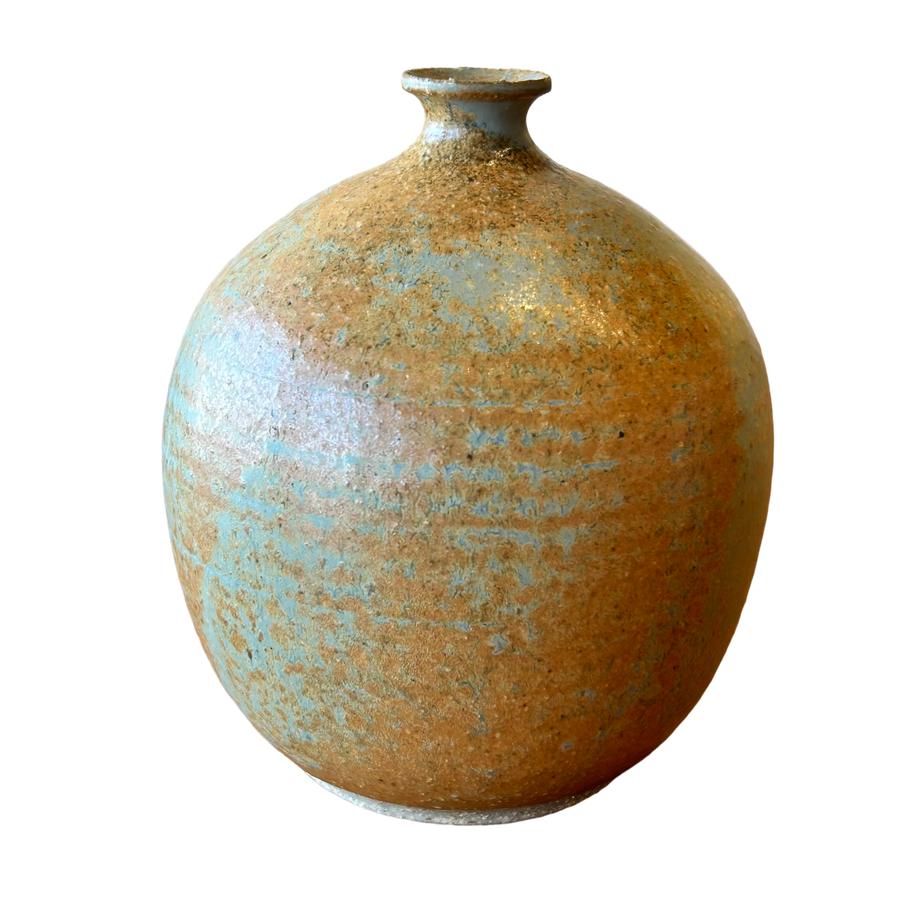 Rounded Brushstroke Studio Pottery Bud Vase