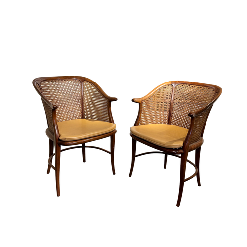 Pair of Cherry Wood Chairs by Annibale Colombo