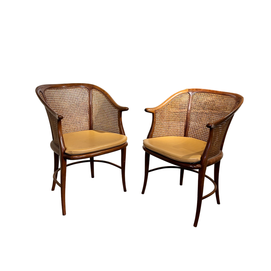 Pair of Cherry Wood Chairs by Annibale Colombo