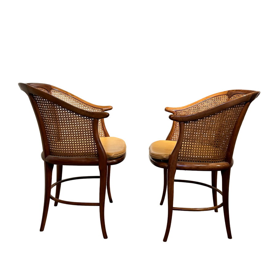 Pair of Cherry Wood Chairs by Annibale Colombo