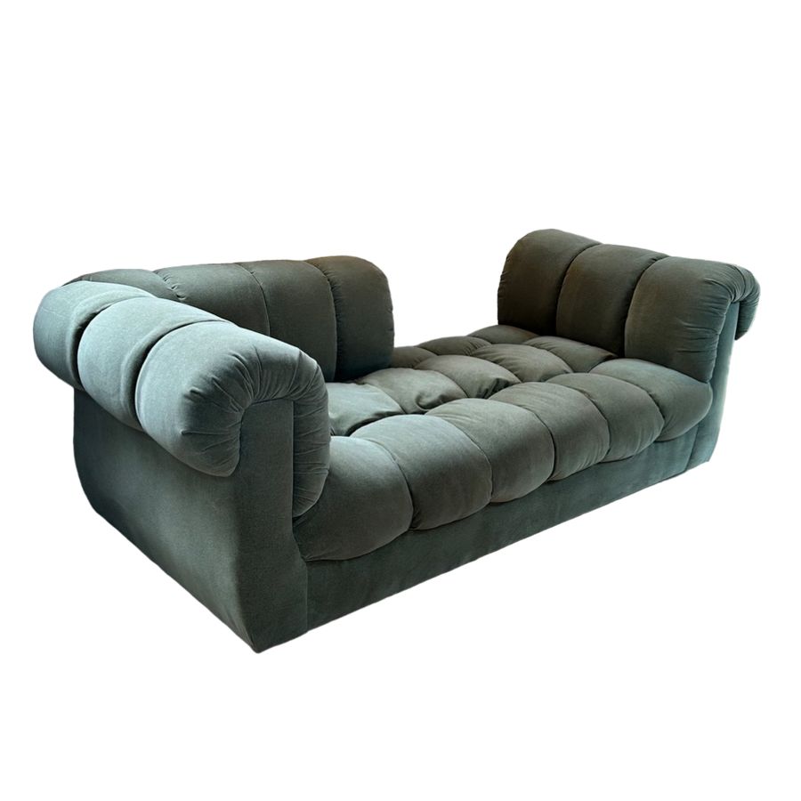 Tufted Upholstered Sofa Chaise by Steve Chase