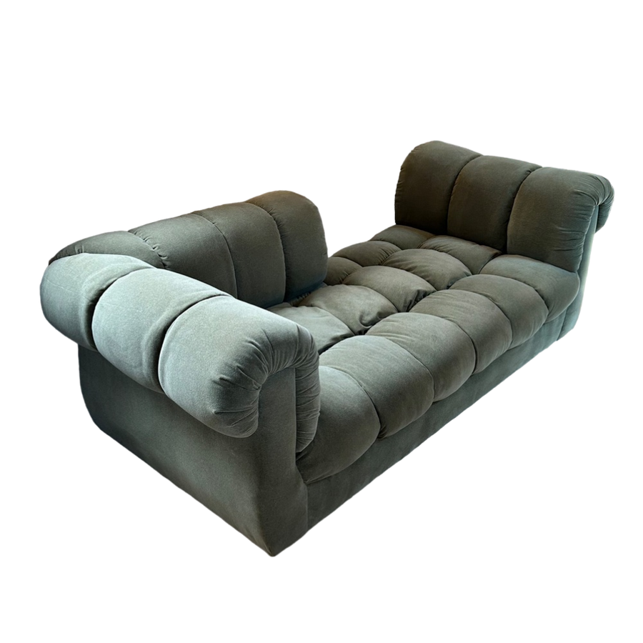 Tufted Upholstered Sofa Chaise by Steve Chase