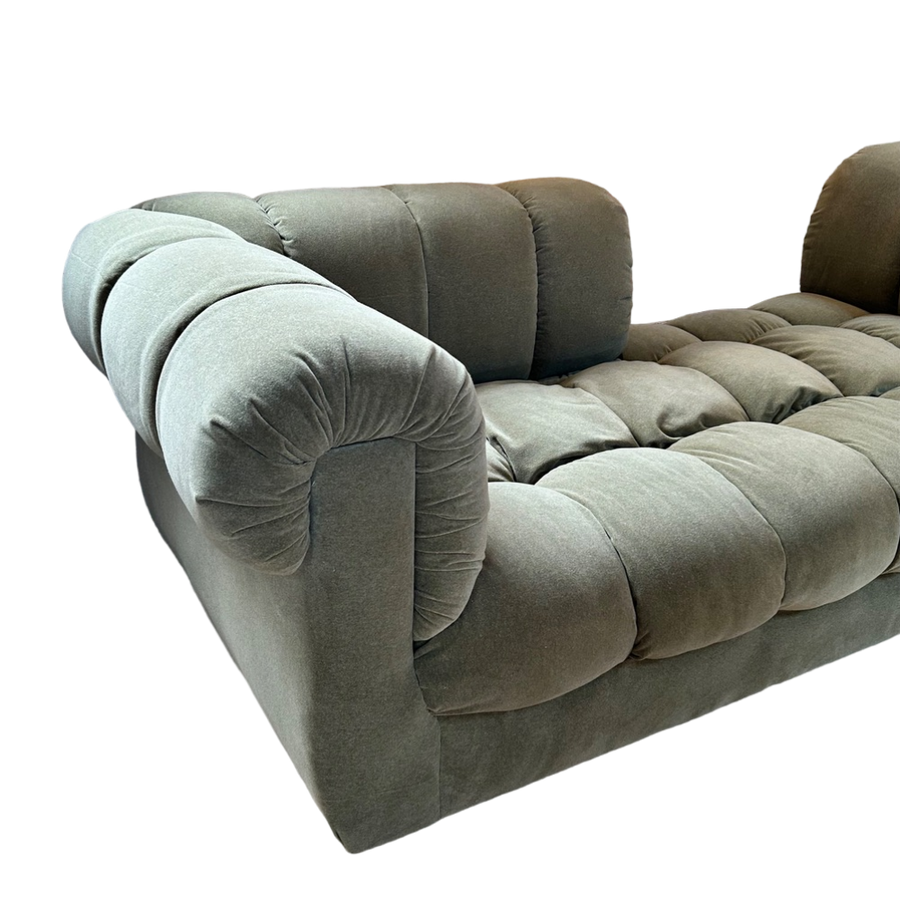 Tufted Upholstered Sofa Chaise by Steve Chase