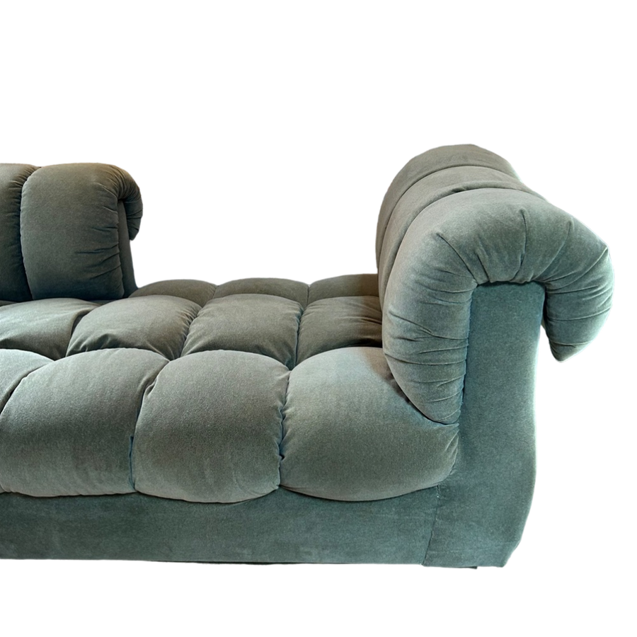 Tufted Upholstered Sofa Chaise by Steve Chase