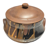 Lidded Drip Glaze Vessel