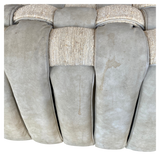 Pair of Leather Woven Ottomans