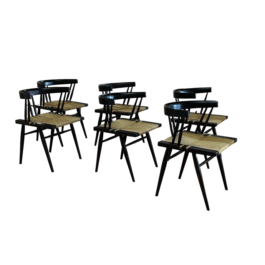 Set of 6 Ahmedabad Grass Seat Chairs