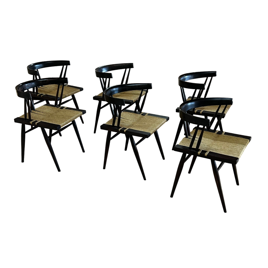 Set of 6 Ahmedabad Grass Seat Chairs