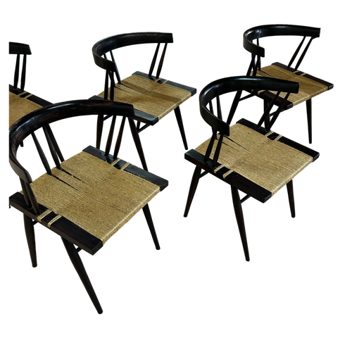 Set of 6 Ahmedabad Grass Seat Chairs