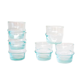 Set of 6 Moroccan Recycled Glass Beldi Cups