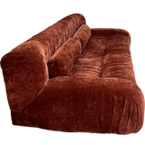 Italian Channel Tufted Mauve Velvet Sofa