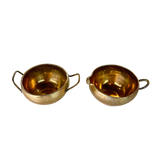Brass Cream + Sugar Set