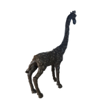 Hammered Solid Iron Giraffe Sculpture