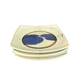 Ceramic Glazed Cobalt Accent Tray