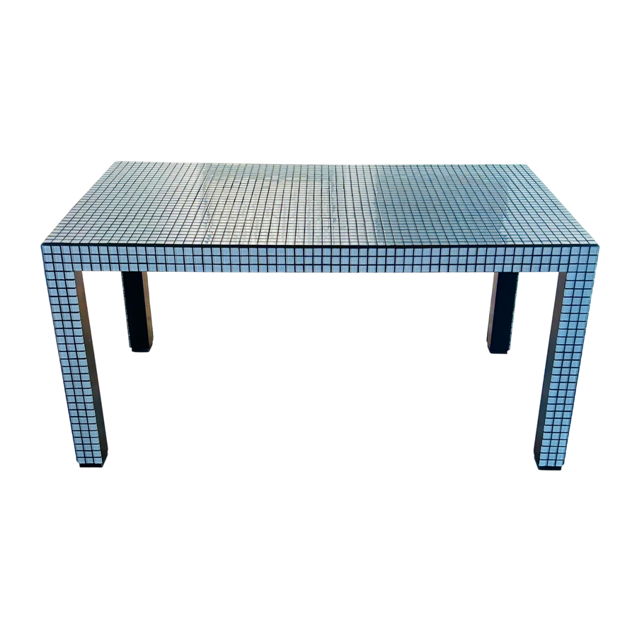 Glass Tile Top Dining Table by Superstudio